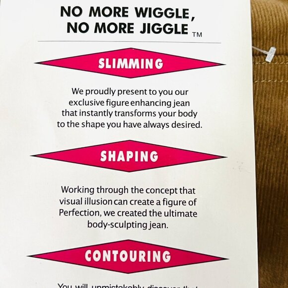 NWT Women with Control Corduroy High Rise Straight Leg Stretch Brown Pants 26WP - Picture 9 of 9